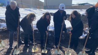 Housing leaders broke ground on a new shelter for youth experiencing homelessness. Jan. 23, 2023.