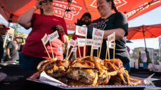 The Cherry Cricket is defending People’s Choice champion at the Denver Burger Battle. This year’s event took place Thursday evening August 3, 2023, on the Tivoli Quad at Auraria Campus.