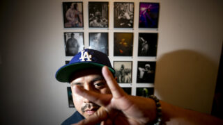 Jose "Third Division" Domingo at They Shootn's "Hip-Hop 'Til Infinity" show at Five Points' Banshee House. Aug. 10, 2023.