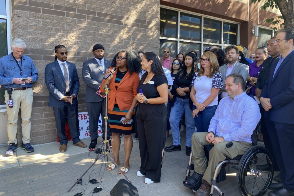 In the wake of racist and anti-immigrant vandalism, city leaders come together to disavow hate