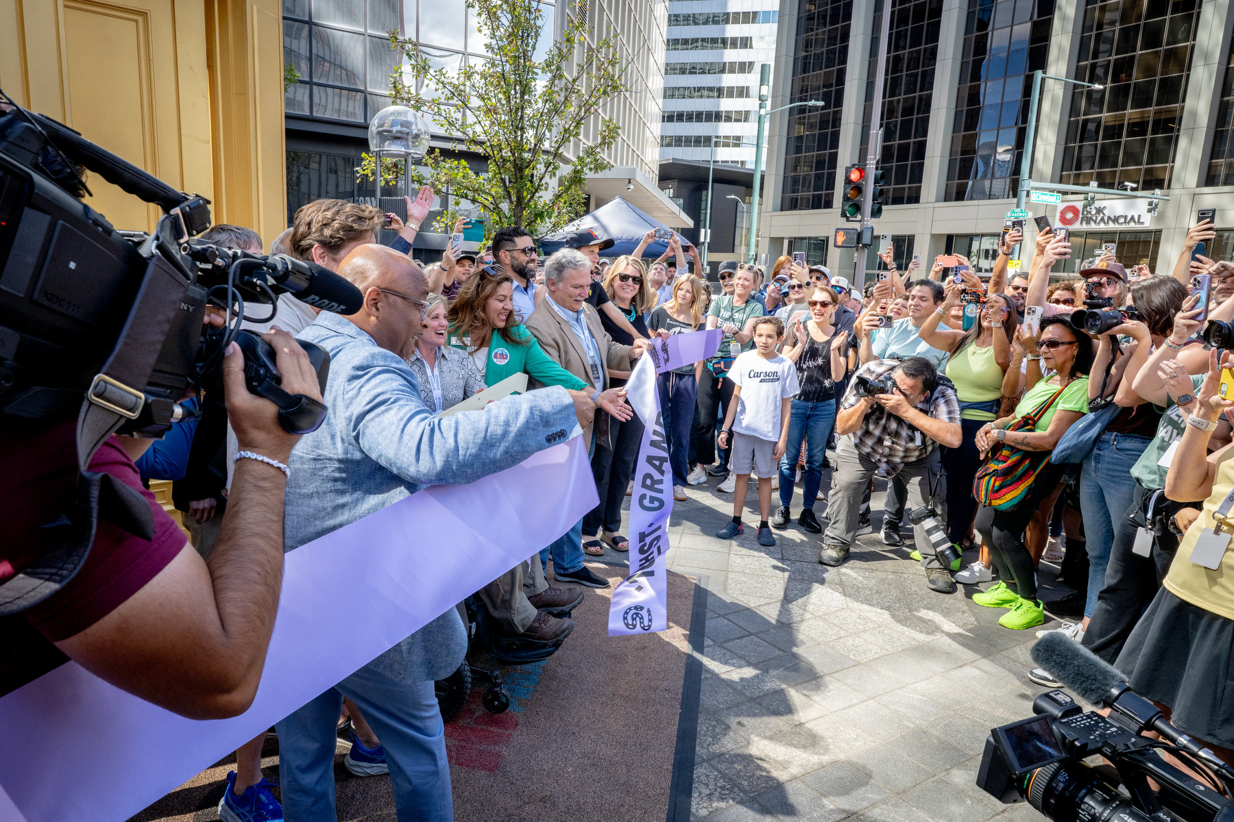 What we saw on Denver’s reopened 16th Street: protests, politicians and music