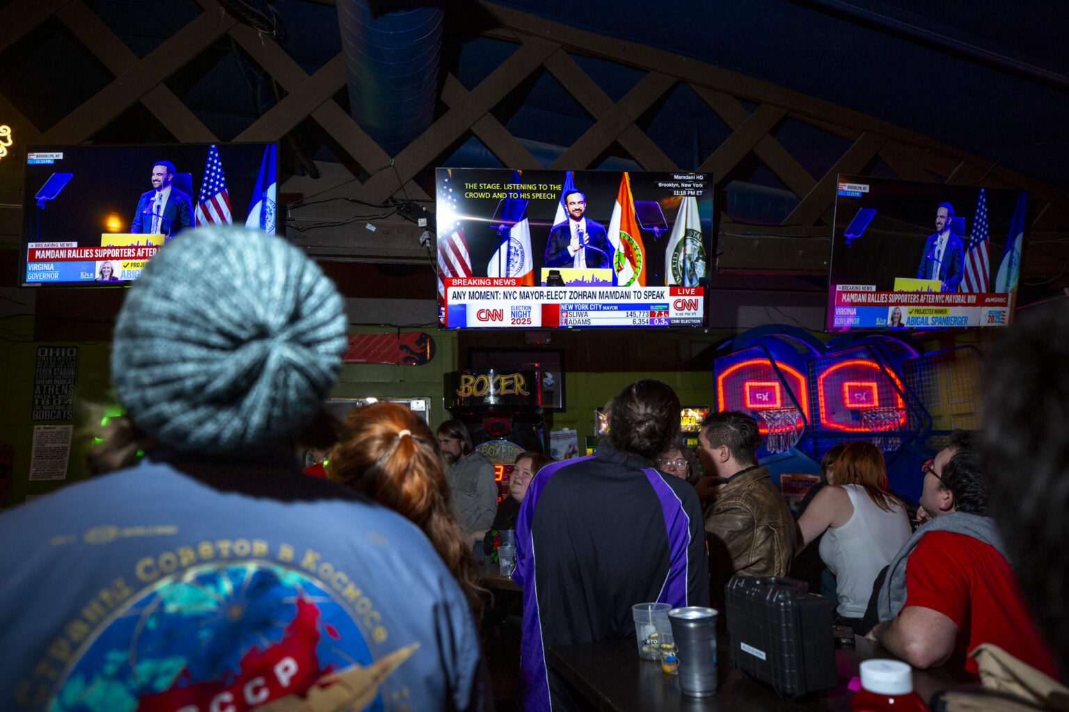 Zohran Mamdani's victory in New York electrified a bar full of