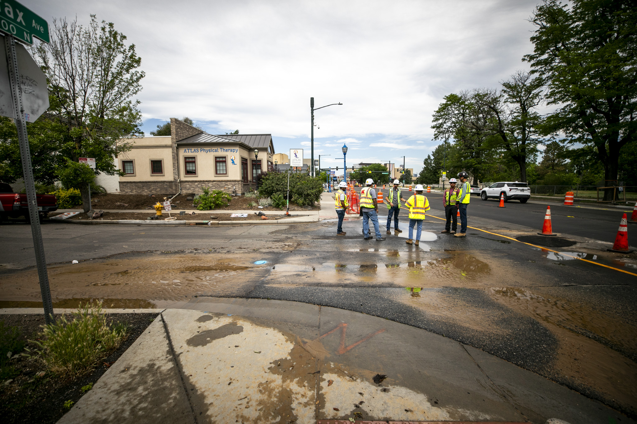 Colfax Avenue floods after water main break